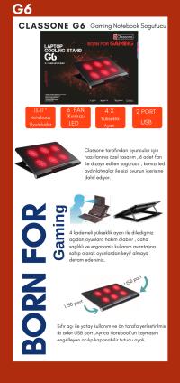 CLASSONE G6 6xFAN 2xUSB 4xYUKSEKLIK 14